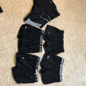 Bundle of black under armor shorts